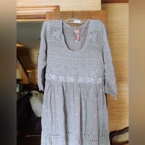 Like NEW Johnny Was Embroidered Cotton Dress